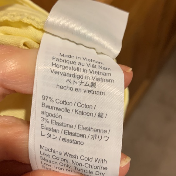 J. Crew yellow 4” chino shorts, like new, size 10 - Picture 3 of 8